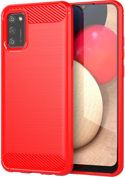 1.8mm Fırçalanmış Yüzey Tpu Kılıfı Hafif Ince Karbon Fiber Doku Samsung Galaxy A02S (166.5X75.9X9.2MM) Için Koruyucu Kapak (Yurt Dışından)