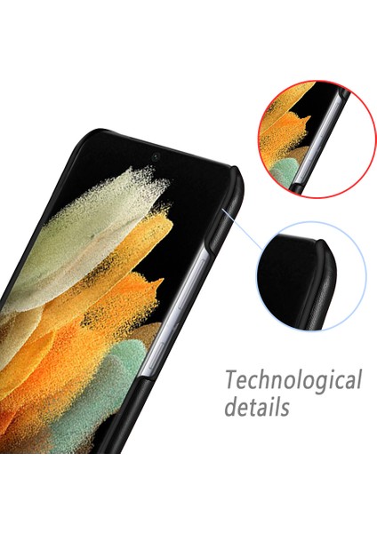 Samsung Galaxy S21 Ultra 5g-Brown Için Çılgın At Dokusu Anti-Fall Anti-Fall Deri Kaplamalı Pc Telefon Kılıfı (Yurt Dışından) fiyatları