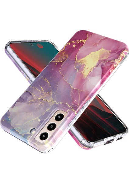Galaxy S22 5g GW18 Yumuşak Tpu Imd Şık Desen Anti-Fall Phone Case Mermer B. (Yurt Dışından)