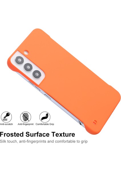 Samsung Galaxy S22 5g-Orange Için Parmak Izine Dayanıklı Kalu Mat Çerçevesiz Çizik Çizik Çizik Sert Pc Telefon Kasası Kabuğu (Yurt Dışından) modelleri