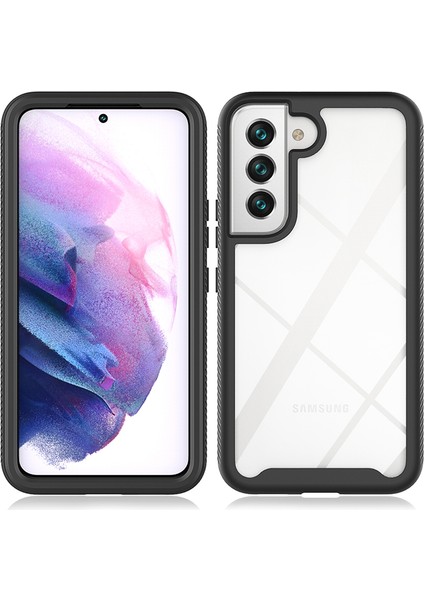 Samsung Galaxy S22+5G Telefon Kılıfı Pc+Tpu+Pet Ekran Koruyucu Her Şey Dahil Koruma Hibrit Kapak-Dark Mavi (Yurt Dışından) fırsatları