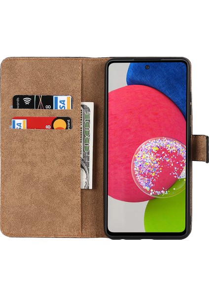 Samsung Galaxy A52S Için 5g/galaxy A52 4g/5g Telefon Koruma Koruma Koruma Karşı Parçası Önleyici Gerçek Deri Cüzdan Stand Tasarım Şok Geçirmez Flip Telefon Kapağı Stand Telefon Kabuğu (Yurt Dışından) fiyatları