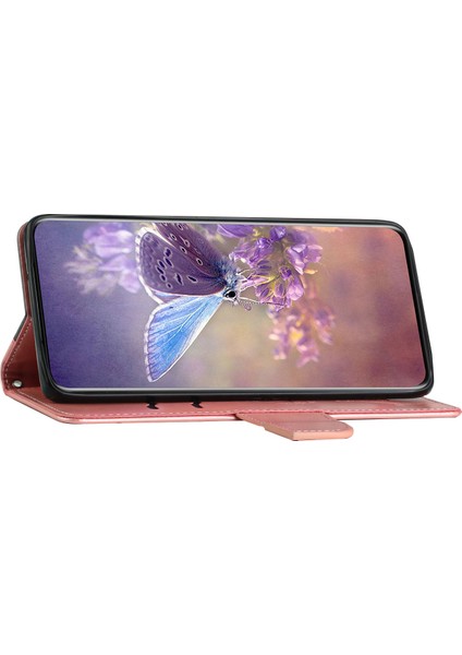 Kelebek Çiçeği Samsung Galaxy S22+5G Için Baskılı Kılıf, Pu Deri Cüzdan Stand Telefon Kapak Golü Altın (Yurt Dışından)