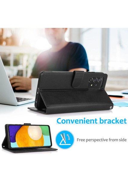 Samsung Galaxy A32 Için 5G/M32 5g Manyetik Çıkarılabilir 2'si 1'ör Deri Kılıf Stand Özellik Cüzdan Şok Geçirmez Çıkarılabilir Telefon Kapağı (Yurt Dışından)