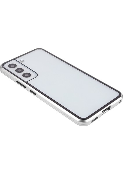 Samsung Galaxy S22 Için 5g 360 Derece Tam Koruma Telefon Kılıfı Metal Tampon+Çift Taraflı Temperli Cam Anti-Güz Anti Kabuğu Manyetik Kapanma Silver (Yurt Dışından) indirimleri