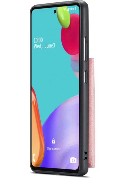 Samsung Galaxy A53 5g Için Kabuk Çıkarılabilir 2-1 Arada Cüzdan Kickstand Tasarım Deri Kaplamalı Tpu Telefon Kılıfı Altın (Yurt Dışından)