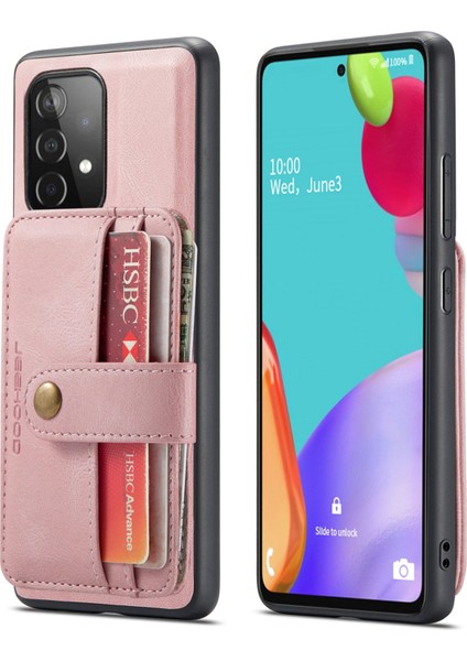 Samsung Galaxy A32 4g (Ab Versiyonu) 2'si 1 Arada Deri Kaplı Tpu Kapak Cüzdanı Rfıd Engelleme Önleme Önleyici Telefon Vaka-Pembe (Yurt Dışından)