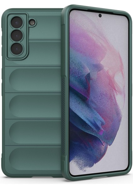 Samsung Galaxy S21+5G Sağlam Telefon Kılıfı Şok Geçirmez Yumuşak Tpu Koruyucu Kapak Yeşili (Yurt Dışından)