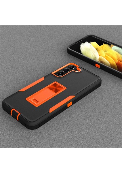 Samsung Galaxy S22+5G Hard Pc+Yumuşak Tpu Hibrid Telefon Kapağı Entegre Kickstand Araba Montajı Metal Sac Vaka Sapfire/koyu Mavi (Yurt Dışından)