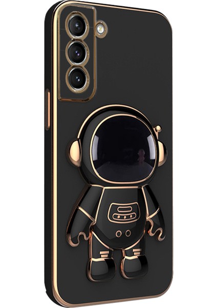 Samsung Galaxy S22 5g Elektrapan Astronot Kickstand Tpu Kılıf Anti-Drop Telefon Kabuk-Black Için (Yurt Dışından)