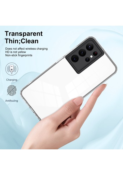 Samsung Galaxy S22 Ultra 5g Damla Geçirmez Tpu Telefon Kılıfı ile Renkli Çerçeveli Kamera Lens Koruma-Black ile Kırpma Anti Cep Telefonu Kapağı (Yurt Dışından) fırsatları