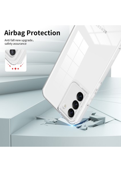 Samsung Galaxy S22+5G Şeffaf Damla Geçirmez Tpu Telefon Kılıfı Kamera Lens Koruma-Beyaz (Yurt Dışından) modelleri