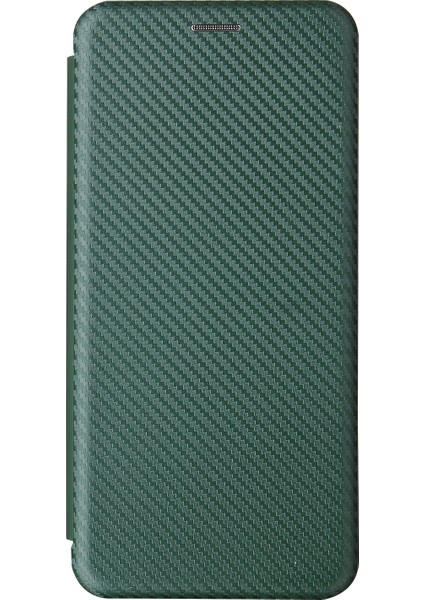 Samsung Galaxy A32 5G/M32 5g-Green Için Karbon Fiber Deri Otomatik Absorbe Kılıf (Yurt Dışından)