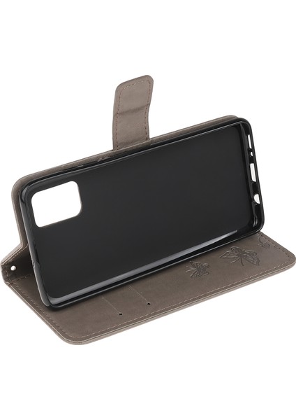 Baskı Kelebek Çiçekleri Deri Deri Cüzdan Samsung Galaxy A02S (164.2X75.9X9.1MM) Için (Yurt Dışından)