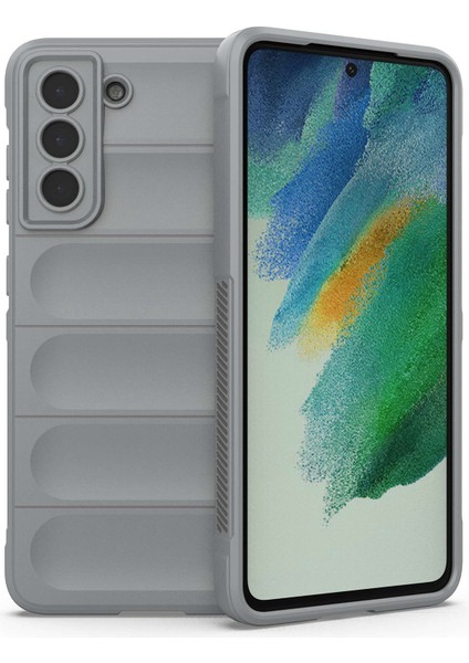 Samsung Galaxy S21 Fe 5g Sağlam Tasarım Vakası Kesin Kesme Kesme Kırpma Dayanıklı Tpu Geri Kapak Işık Gri (Yurt Dışından)