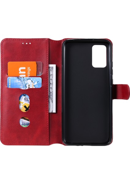 Samsung Galaxy A02S (164.2X75.9X9.1MM) Için Klasik Cüzdan Standı Flip Deri Telefon Kasası (Yurt Dışından)