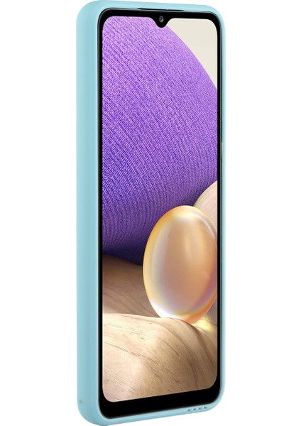 Samsung Galaxy A32 4g-Baby Mavi Için Kart Tutucu Kapağı ile Damla Dayanıklı Yumuşak Tpu Telefon Kılıfı (Yurt Dışından)