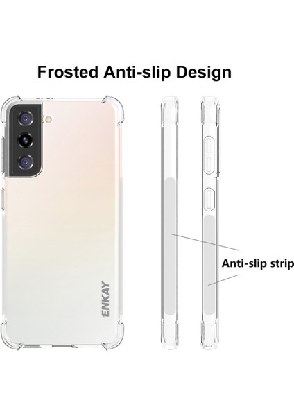 ENK-PC093 Antislip 4 Köşeler Kalınlaştırılmış Şok Geçirmez Samsung Galaxy S21+5G Için (Yurt Dışından)