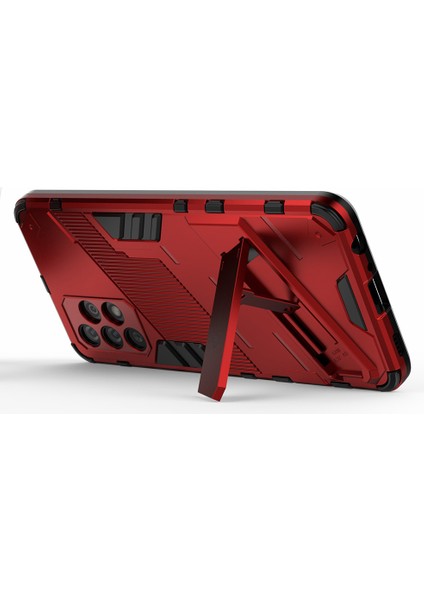 Samsung Galaxy A32 4g (Ab Versiyonu) Için Katlanır Kickstand ile Tam Vücut Ağır Hizmet Hibrit Sert Pc Yumuşak Tpu Şok Geçirmez Koruyucu Kapak (Yurt Dışından)