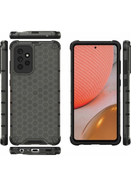 Samsung Galaxy A72 4g/5g Şok Geçirmez Tpu+Pc Hybrid Case-Black Için Petek Tasarım Telefon Kabuğu (Yurt Dışından) fiyatları