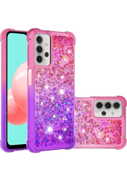Samsung Galaxy A32 5G/M32 5g-Pembe/mor Için Şok Geçirmez Gradyan ve Tpu Kabuğu (Yurt Dışından)