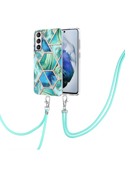 Yumuşak Esnek Tpu Ekleme Mermer Tarzı (2.0mm) Imd Elektrokaplama Koruyucu Koruma Koruyucu Kılıf Samsung Galaxy S21 Fe-Green Için (Yurt Dışından) fiyatları