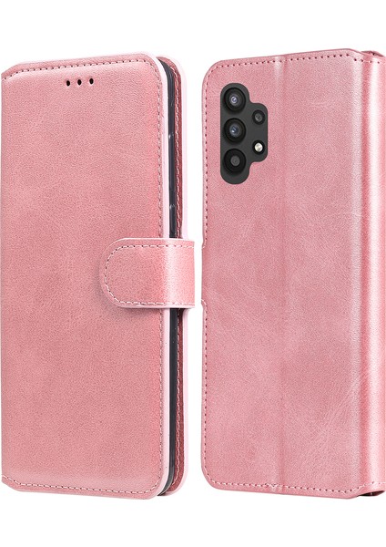 Klasik Dokulu Cüzdan Samsung Galaxy A32 5G/M32 5g-Rose Altın (Yurt Dışından)
