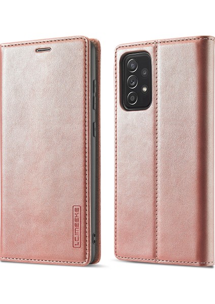 Lc Güçlü Manyetik Seri Deri Cüzdan Samsung Galaxy A52 4G/5G/A52S 5g-Rose Gold Için (Yurt Dışından)