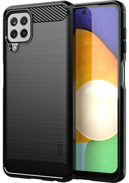 Samsung Galaxy A22 4g (Ab Versiyonu) Için Fırçalanmış Karbon Fiber Tasarımı Esnek Iyi Korunmuş Tpu Kapak Kasası (Yurt Dışından)