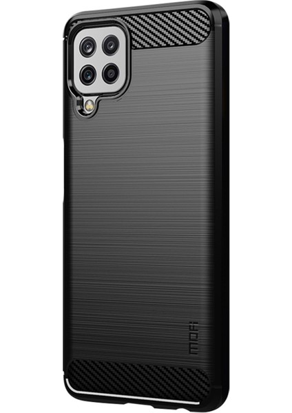 Samsung Galaxy A22 4g (Ab Versiyonu) Için Fırçalanmış Karbon Fiber Tasarımı Esnek Iyi Korunmuş Tpu Kapak Kasası (Yurt Dışından)