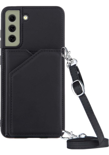 Tpu Skin Touch Hisset Stand Kabuk Kartı Tutucu Samsung Galaxy S21 Fe-Black Için (Yurt Dışından)