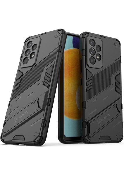 Iyi Korumalı Anti-Damla Eller Serbest Kickstand Tasarımı Tpu+Pc Hybrid Telefon Kılıfı Samsung Galaxy A53 5g-Black (Yurt Dışından)
