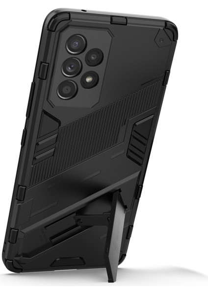 Iyi Korumalı Anti-Damla Eller Serbest Kickstand Tasarımı Tpu+Pc Hybrid Telefon Kılıfı Samsung Galaxy A53 5g-Black (Yurt Dışından) modelleri