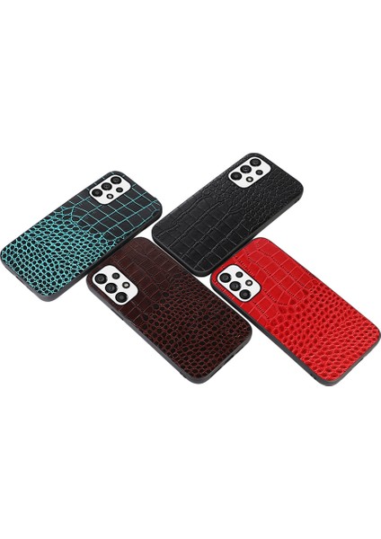 Samsung Galaxy A33 Için 5g Timsah Doku Orijinal Cowhide Deri Kaplama Damla Geçirmez Hibrid Pc+Tpu Case-Black (Yurt Dışından) modelleri