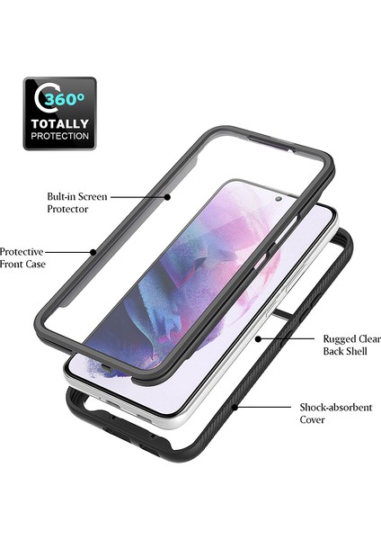 Samsung Galaxy S22+5G Telefon Kılıfı Pc+Tpu+Pet Ekran Koruyucu Her Şey Dahil Koruma Hibrit Kapak Pembe (Yurt Dışından) fiyatları