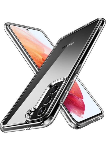 Samsung Galaxy S21+5G Için Elektrokaplatma Şeffaf Hibrit Telefon Kapağı, Kalınlaştırılmış Köşeler Tpu+Pc Cep Telefon Aksesuarı (Yurt Dışından)