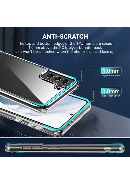 Samsung Galaxy S21+5G Için Elektrokaplatma Şeffaf Hibrit Telefon Kapağı, Kalınlaştırılmış Köşeler Tpu+Pc Cep Telefon Aksesuarı (Yurt Dışından) modelleri