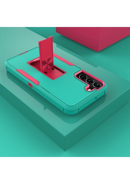 Samsung Galaxy S22+5G Sabit Pc+Yumuşak Tpu Hibrid Telefon Kapağı Entegre Kickstand Araba Metal Sac Vaka Tereğine/gül (Yurt Dışından) fırsatları