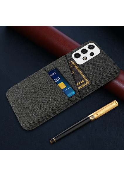 Samsung Galaxy A53 5g Anti-Drop Akıllı Telefon Kılıf Çanta Bezi Doku Çok Fonksiyonlu Çift Kart Yuvaları Bez+Pc Telefon Geri Kapak Black (Yurt Dışından) indirimleri