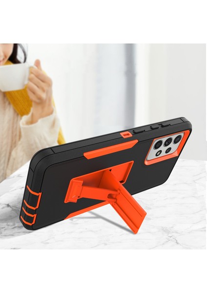 Samsung Galaxy A52 4G/5G/A52S 5g Kickstand Sabit Pc+Araba Montajı Metal Sac Black/wine Red ile Yumuşak Tpu Telefon Kılıfı (Yurt Dışından) fiyatları