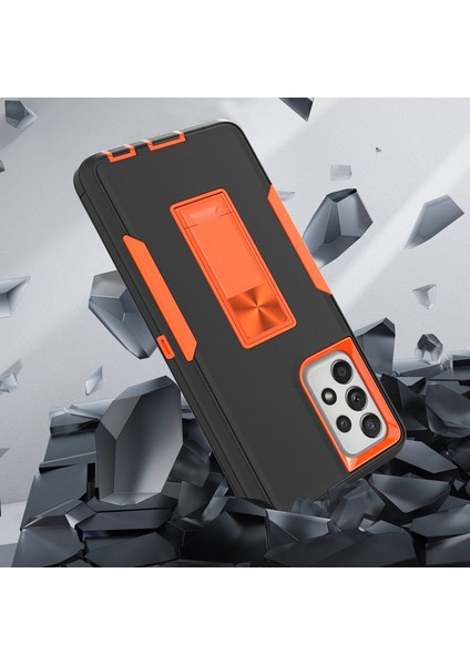 Samsung Galaxy A52 4G/5G/A52S 5g Kickstand Sabit Pc+Araba Montajı Metal Sac Black/wine Red ile Yumuşak Tpu Telefon Kılıfı (Yurt Dışından) modelleri