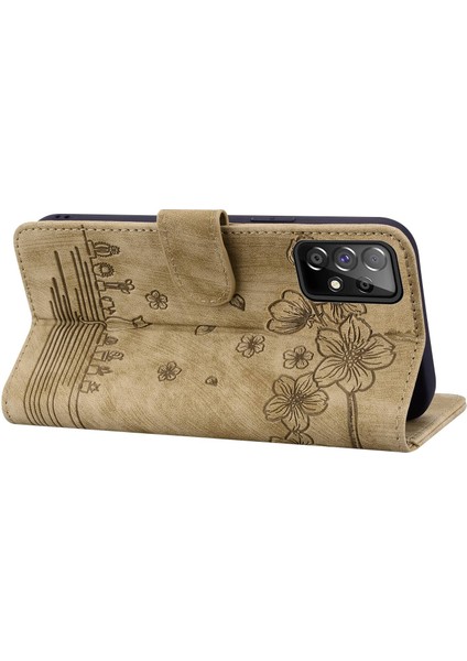 Samsung Galaxy A53 Için 5g Damla Geçirmez Cüzdan Kılıfı Kiraz Çiçeği Kedi Baskılı Pu Deri Stand Anti-Çizelge Anti-Çizelge Kapak Strap-Brown (Yurt Dışından) indirimleri