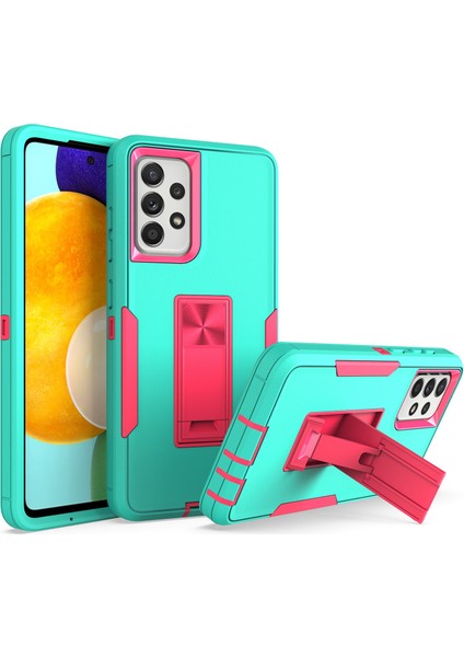 Samsung Galaxy A52 4G/5G/A52S 5g Kickstand Hard Pc+Araba Montajı Metal Sac Teşheri/güllü Yumuşak Tpu Kılıfı (Yurt Dışından)
