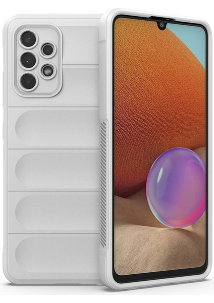 Samsung Galaxy A32 4g (Ab Versiyonu) Sağlam Tpu Case Damla Damla Koruma Hassas Kesme Telefon Koruyucu Kapak-Beyaz (Yurt Dışından)