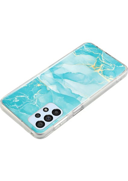 Samsung Galaxy A52 4G/A52 5G/A52S 5g Imd Tpu Tpu Tpu Geri Kapak Damla Geçirmez Mermer Desen Kılıf Yeşili (Yurt Dışından) fırsatları
