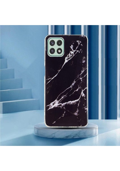Samsung Galaxy A22 5g (Ab Versiyonu) Yumuşak Tpu Telefon Geri Kapak Imd Mermer Desen Koruyucu Case Black (Yurt Dışından) indirimleri
