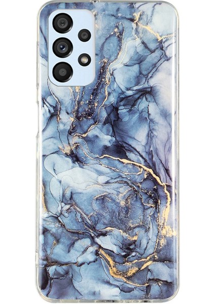 Samsung Galaxy A33 5g Için Anti-Çizelge Esnek Tpu Kılıfı, Imd Mermer Deseni Uyumsuz Telefon Kapak Grey (Yurt Dışından)