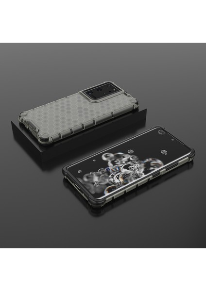 Samsung Galaxy S21 Ultra 5g-Black Için Petek Deseni Şok Geçirmez Tpu+Pc Combo Kılıf (Yurt Dışından) modelleri
