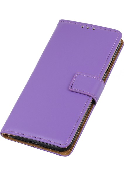 Samsung Galaxy A32 5G/M32 5g Kapak Cüzdan Stand Flip Deri Telefon Case-Dark Mor (Yurt Dışından)