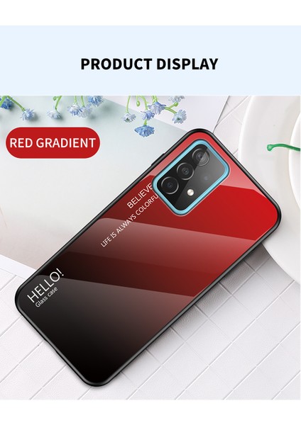 Tpu+Pc+Cam Renk Gradyan Deseni Samsung Galaxy A52 4G/5G/A52S 5g-Red/siyah Için Süper Ince Cep Telefonu Kılıfı (Yurt Dışından) fiyatları